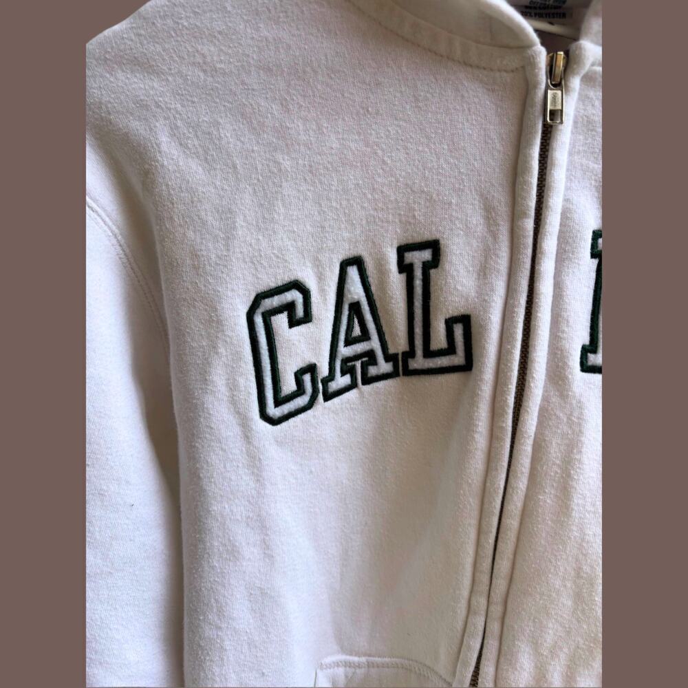 Vintage Camp David Women’s White Collegiate “Cal Poly Mom” Zip Hoodie Size S - Picture 2 of 5